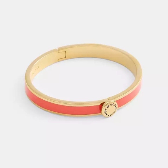 Coach Jewelry - Coach Coral and Gold Bracelet